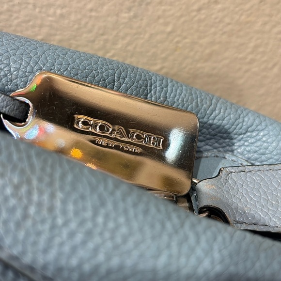 Coach Light Blue Leather Shoulder Bag - Picture 14 of 16